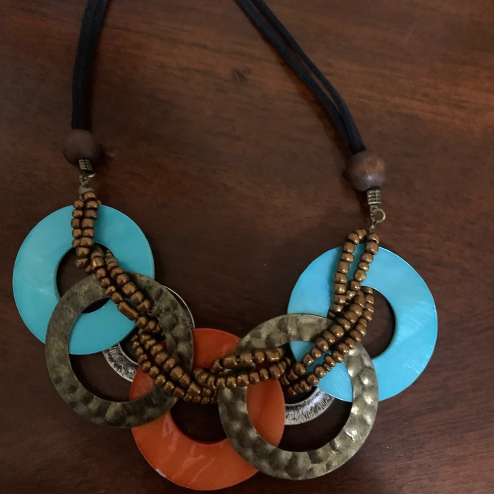 NY & Co metal braided necklace